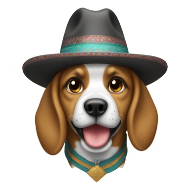 Perro con sombrero  sticker