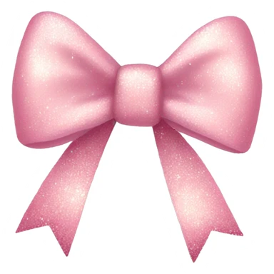 pastel pink Bow glitter sticker
