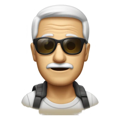 Opa mit stumpen und Sonnebrille sticker