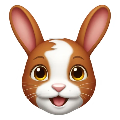 Red head bunny sticker