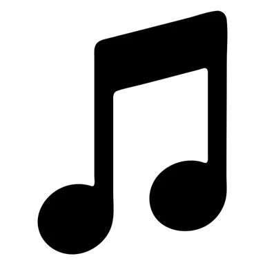 music icon solid black bold filled modern style sticker