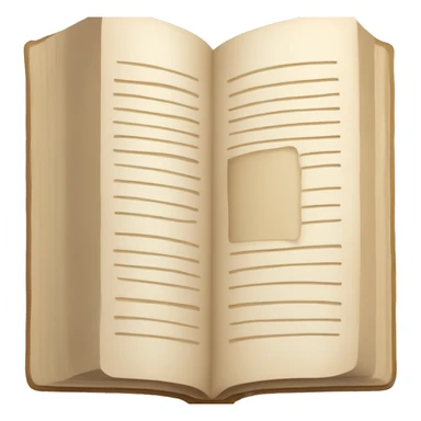An open, hardcover book, depicted with a beige cover. Commonly used for various content concerning reading, writing, learning, and schooling. sticker