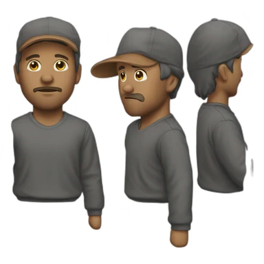 Create emoji for my brand i need a man in middle age wearing a streetwear cloth sticker