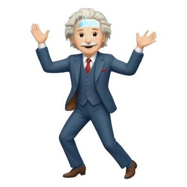 Einstein dancing sticker