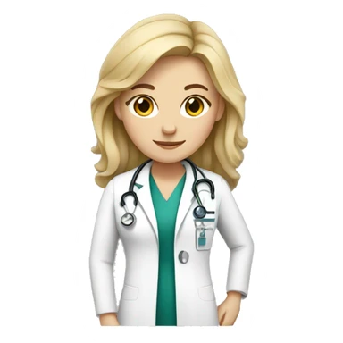 White girl doctor sticker