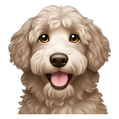 beige aussiedoodle sticker
