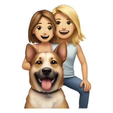 Guys dog and girl having fun  sticker