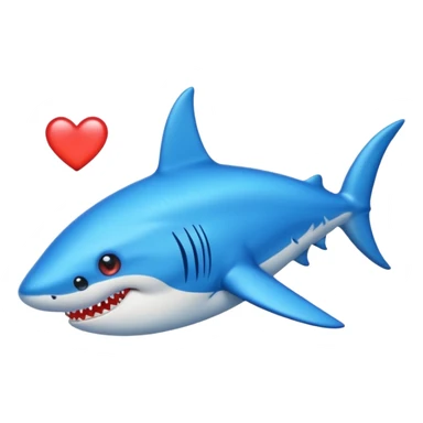 Crea un tiburón con ojos de corazón sticker