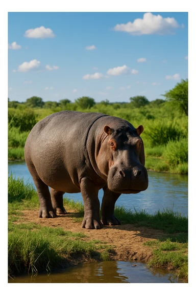 Hippopotamus sticker