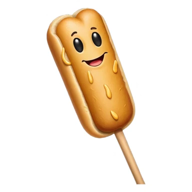corndog but in black color sticker