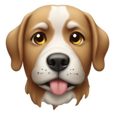 Dog with poop on its head sticker