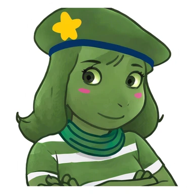 girl with arms cross over her neck  sticker