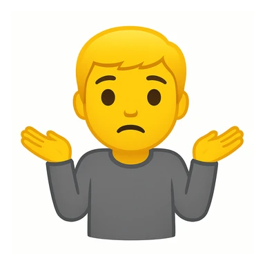 yellow boy grey shirt shrugging emoji google style sticker