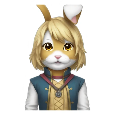 Cosplay lapin sticker