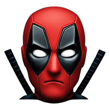 deadpool face in a circle sticker