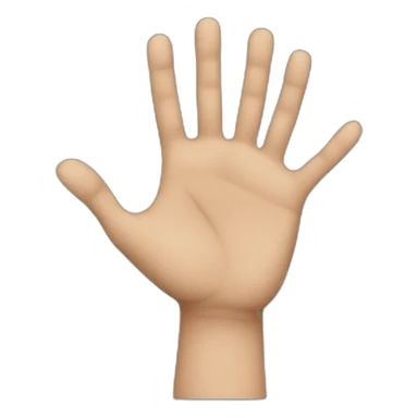 Man showing his hands but he has only 3 fingers sticker
