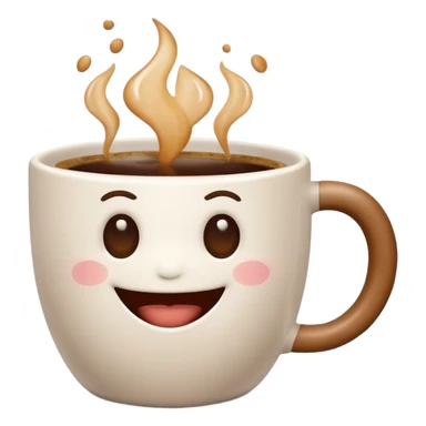 Cute Happy coffee cup sticker
