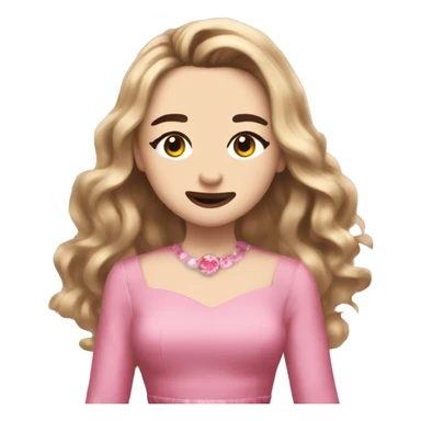 Sabrina carpenter singing with pink dress sticker