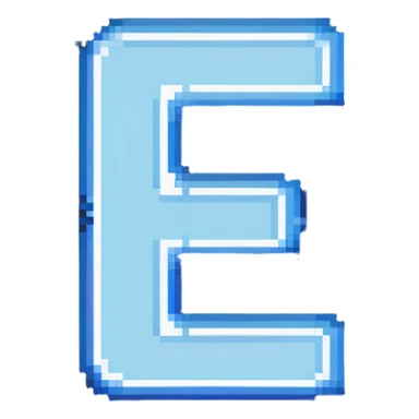 modern CSE logo, stylized CSE letters with digital pixel effect, blue and white sticker