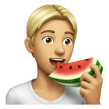 A person eating watermelon  sticker