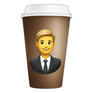business portrait on a coffee to go cup sticker