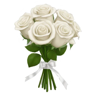 white rose bouquet  sticker