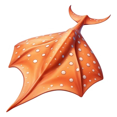 stingray with one tail and dots on its back sticker