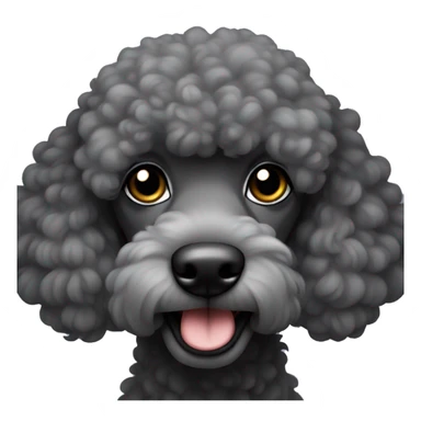 Dark grey poodle sticker