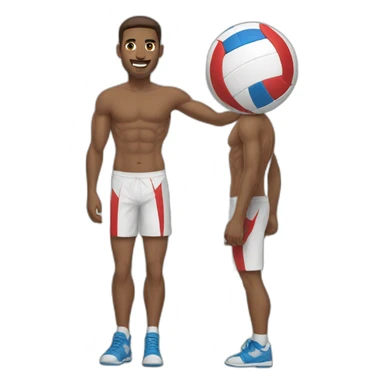 Volleyball men sticker