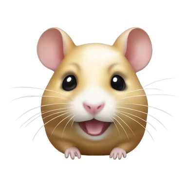 Hamster with mouth grill sticker