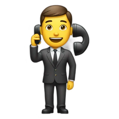 job with telephone sticker