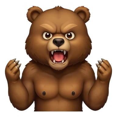 angry bear sticker