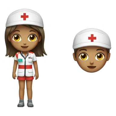 A girl with ambulance  sticker