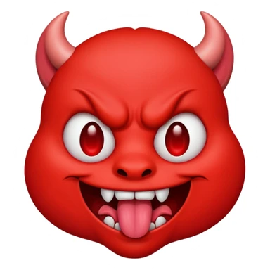 devil emoji sticking tongue out sticker