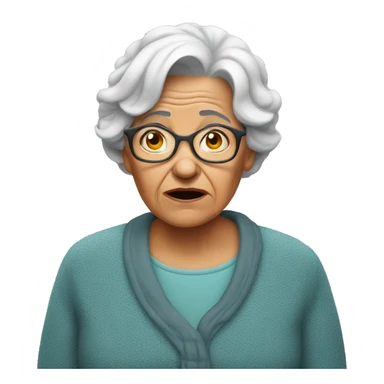 cold confused grandma sticker
