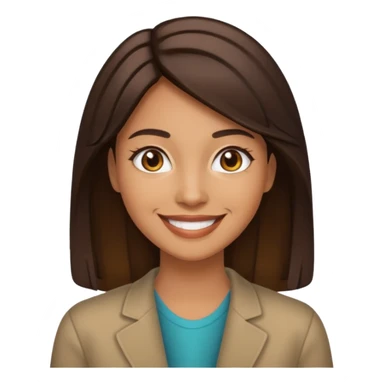 Una mujer con mechas y arriba que tiene como un colorcito negro sticker