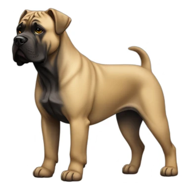 dog Cane Corso color fawn full body sticker