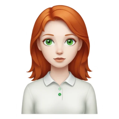 Pelirroja blanca de ojos verdes  sticker