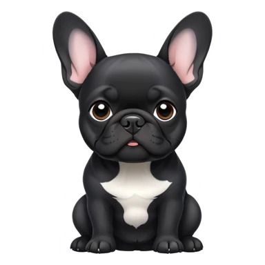 French bulldog black sticker