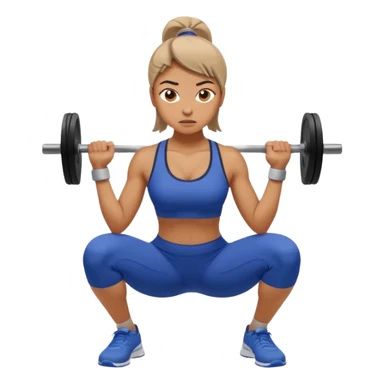 a woman doing squats sticker