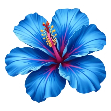blue flower hibicuss sticker