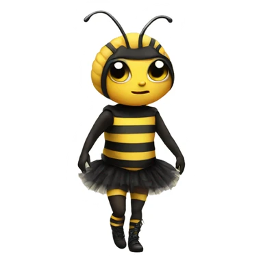 Bee wearing punk tutu sticker