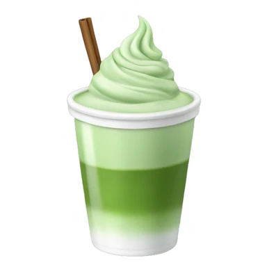 Cup of cold matcha latte  sticker