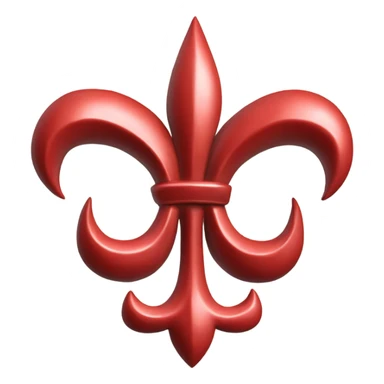 Fleur de Lis in red sticker