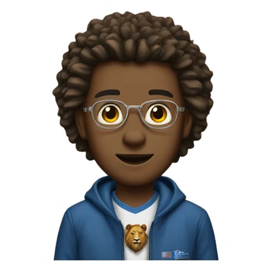 Friend wearing a lions jacket  sticker