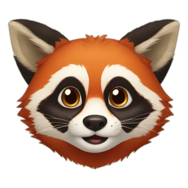 Red panda and raccoon sticker
