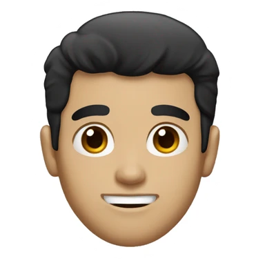 Short white guy with black hair brown eyes sticker