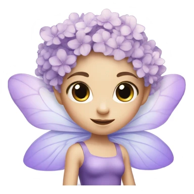 Hydrangea, fairy, wings, girl, purple  sticker