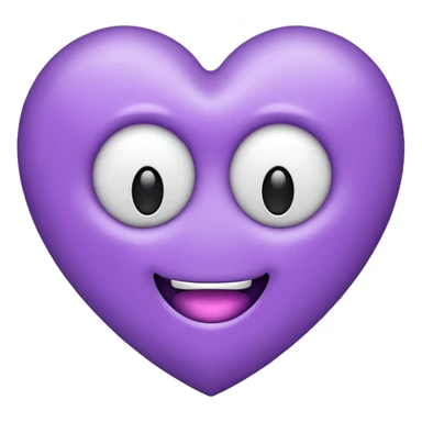 Light purple heart emoji with a Ghostface face sticker