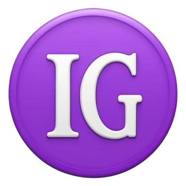 Purple circle 🟣 with letters iG in it sticker